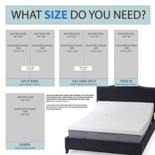Load image into Gallery viewer, Adjustable Bed Frame and 12 Inch Copper Infused Cool Memory Foam Mattress - Medium Firm