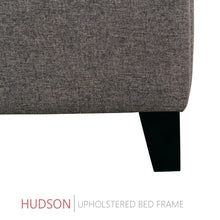 Load image into Gallery viewer, Hudson Upholstered Platform Bed, 50&quot; Tall Headboard - Heather Gray - zzZensleep