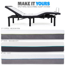 Load image into Gallery viewer, Build Your Own Custom Split King Adjustable Sleep System with power base and mattress - zzZensleep