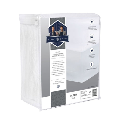 Scott Living Home - Full Encasement Premium Tencel Mattress Protector -100% Waterproof and Hypoallergenic - zzZensleep