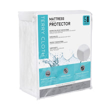 Load image into Gallery viewer, Fitted Cotton Terry Mattress Protector - 100% Waterproof and Hypoallergenic - zzZensleep