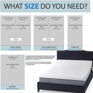 Zero Clearance Adjustable Bed Frame - V3 - Designed for Storage Beds - zzZensleep
